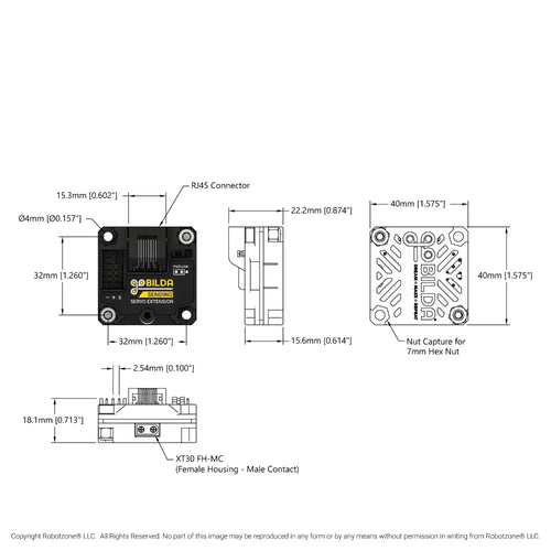 ServoCity サーボ拡張 (CAT6 経由) (送信ボード)