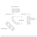 ServoCity スチール 90 度アングル ブラケット (1-1) - 4 個パック