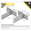 ServoCity スチール 90 度アングル ブラケット (1-1) - 4 個パック