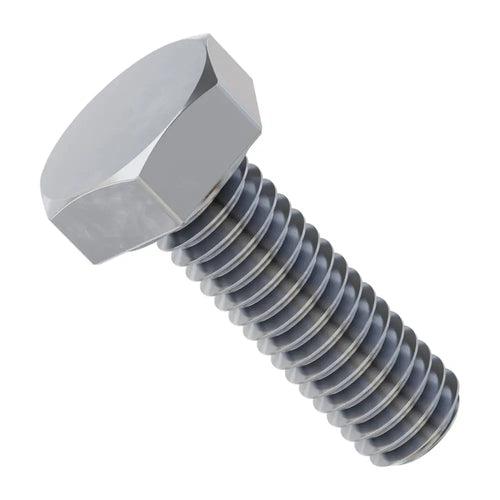 ServoCity 亜鉛メッキ鋼製六角ネジ (M4 x 0.7mm 長さ12mm) - 25個
