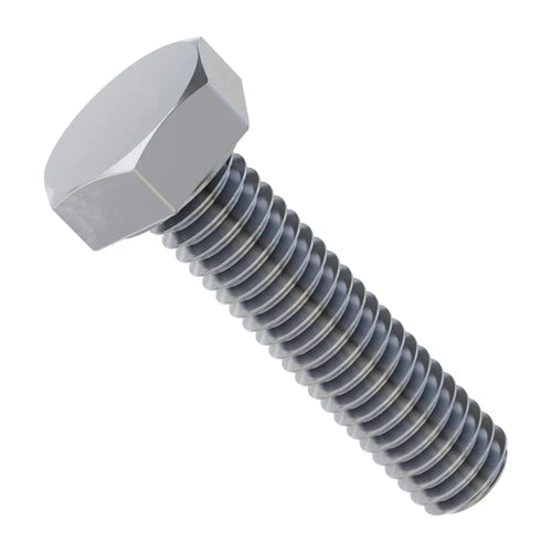 ServoCity 亜鉛メッキ鋼製六角ヘッドネジ (M4 x 0.7mm、長さ 16mm) - 25個パック