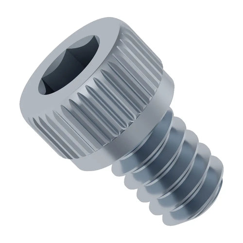 ServoCity 亜鉛メッキ鋼製ソケットヘッドネジ (6-32 UNC、長さ 3/16) - 25 個パック