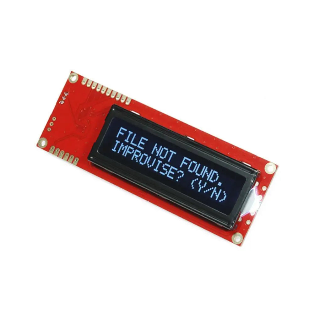 シリアル対応 16×2 LCD - 黒地に白文字 5V