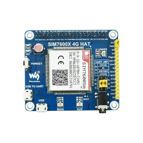 Raspberry Pi用 SIM7600SA-H4G HAT （オーストラリア、ニュージーランド、台湾、ラテンアメリカ向け）