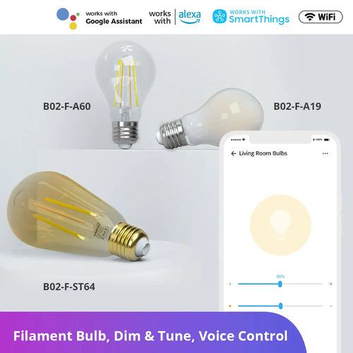 SONOFF B02-F スマート Wi-Fi LEDフィラメント電球 (B02-F-A19)
