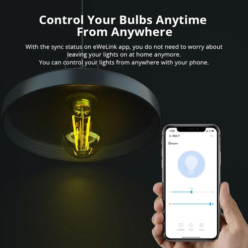 SONOFF B02-F スマート Wi-Fi LEDフィラメント電球 (B02-F-A19)