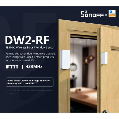 SONOFF DW2-RF – 433MHz RFワイヤレスドア/窓センサ