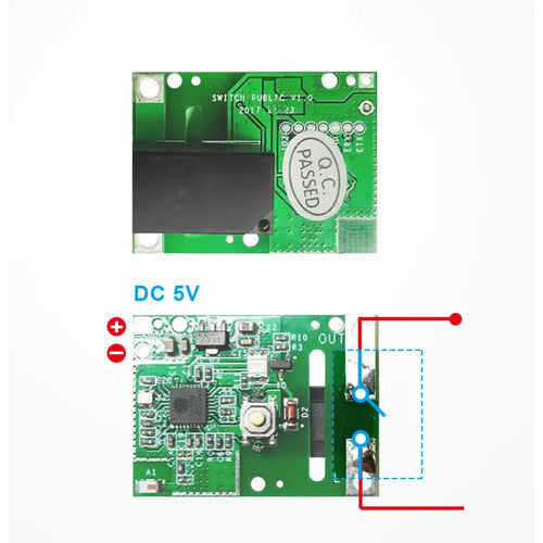 SONOFF RE5V1C – 5V Wifi インチング / セルフロック リレーモジュール (1個)