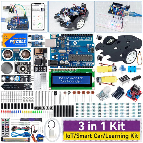 SunFounder Arduino Uno用 3-in-1 スタータキット (中級レベル)