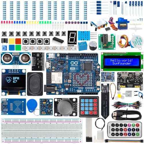 SunFounder Elite Explorerキット (オリジナルArduino Uno R4 WiFi搭載、RoHS準拠、初心者/エンジニア向けオンラインチュートリアルおよびビデオコース付き)
