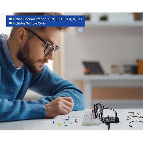 SunFounder Elite Explorerキット (オリジナルArduino Uno R4 WiFi搭載、RoHS準拠、初心者/エンジニア向けオンラインチュートリアルおよびビデオコース付き)