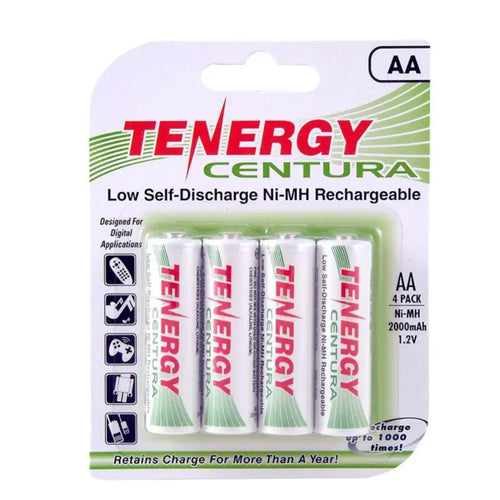 Tenergy 1.2V 2000mAh ニッケル水素 AA充電式バッテリ（4パック）