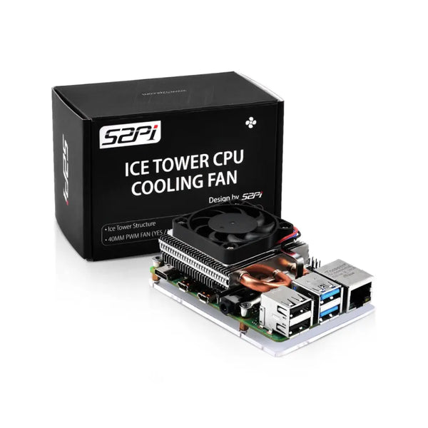 KKSB Raspberry Pi 4用高性能クーラー　30mm PWMファン ultra-thin-ice-tower-cooler-