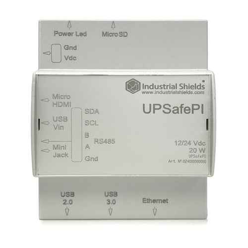 UPSafePI Raspberry Pi 4B 工業用UPS (8GB)