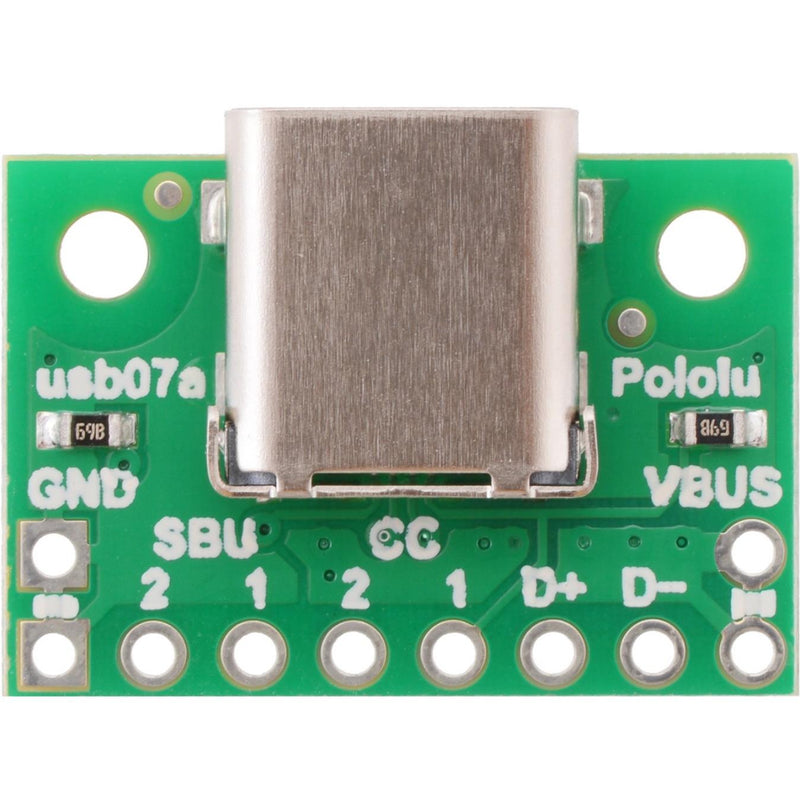 Pololu USB 2.0 Type-C コネクタブレークアウトボード