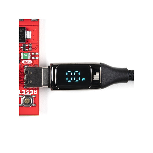 USB C-C高速充電ケーブル LCD付き 2m (100W)