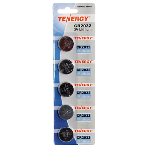 Tenergy 3V 220 mAh CR2032ボタン電池（5個）