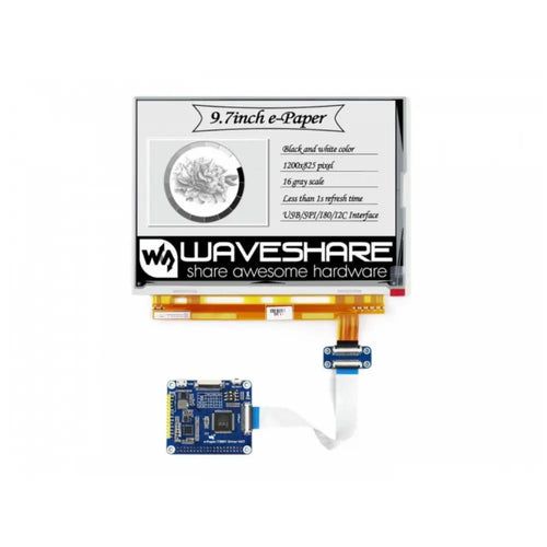 Waveshare ラズベリーパイ用1200 x 825、9.7インチEインクディスプレイHAT