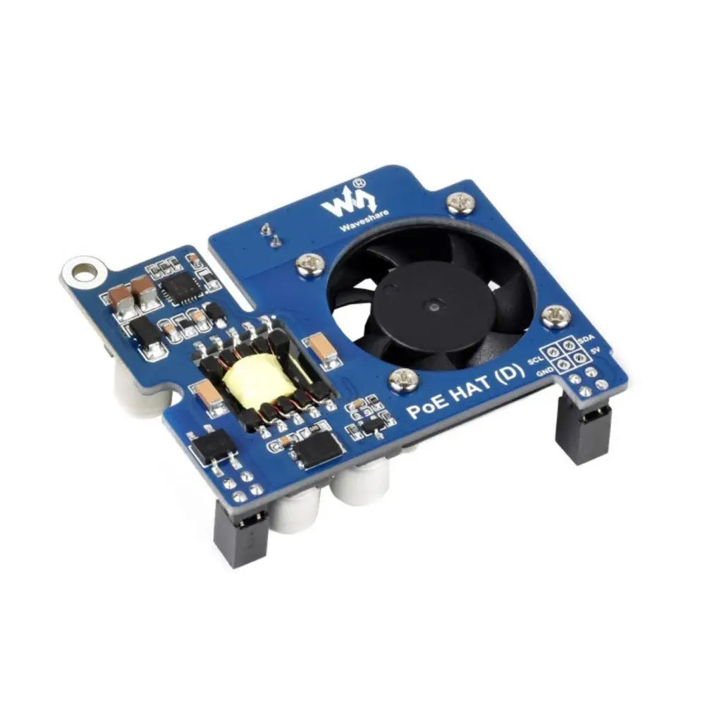 Waveshare Raspberry Pi 3B+ / 4B用 802.3af準拠PoE HAT（D）