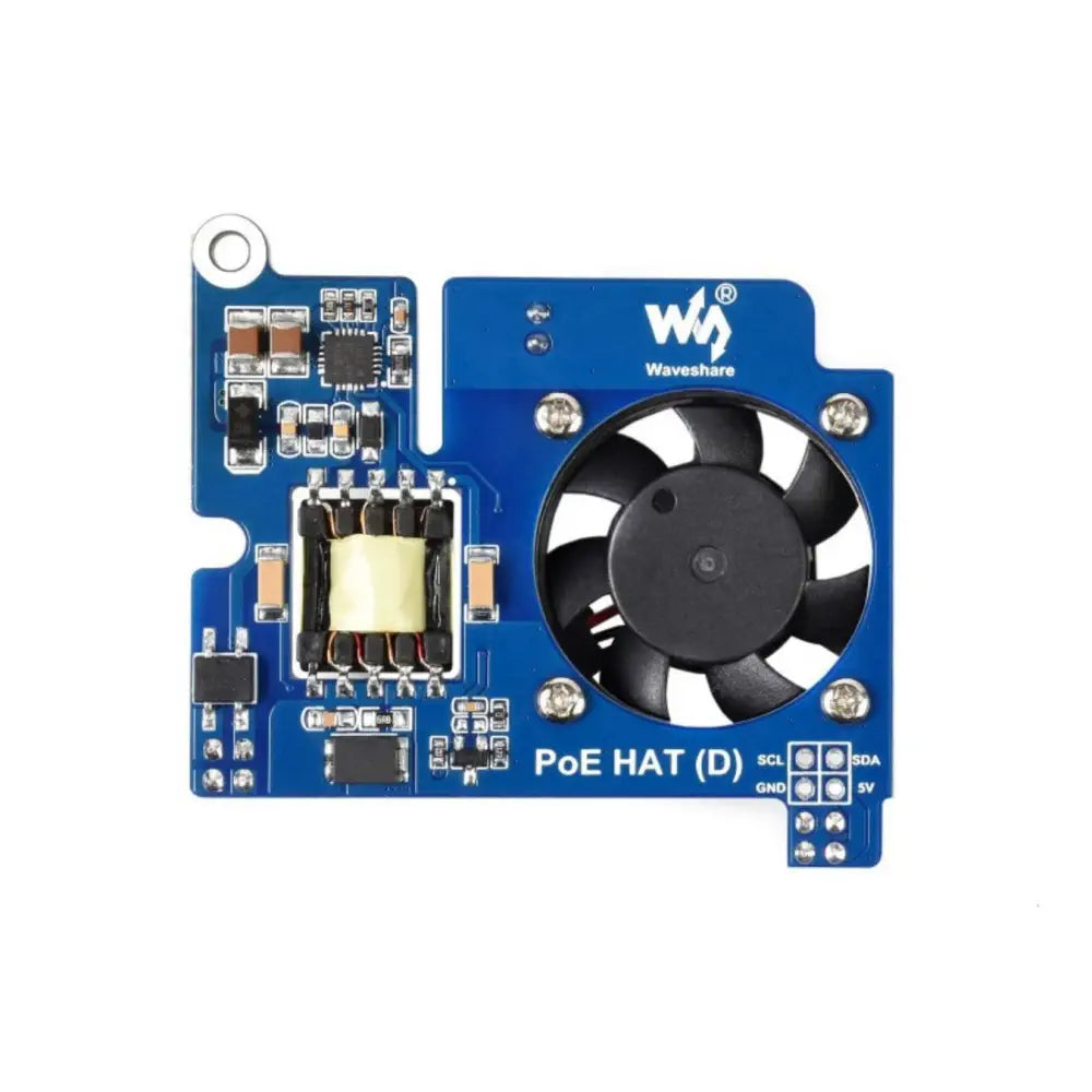 Waveshare Raspberry Pi 3B+ / 4B用 802.3af準拠PoE HAT（D）
