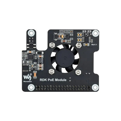 Waveshare Power Over Ethernet拡張ボード (RDK X5用、冷却ファン、金属ヒートシンク付き)