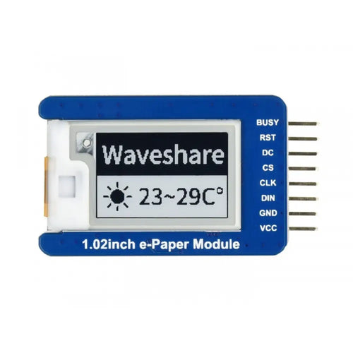 Waveshare 1.02インチ E-Ink ディスプレイモジュール、128×80、ブラック/ホワイト デュアルカラー