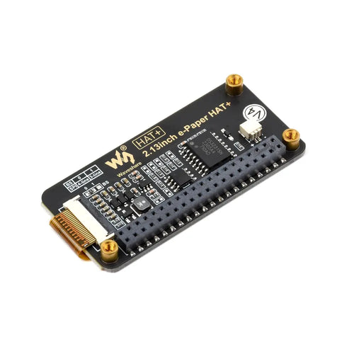 Waveshare 2.13インチ E-Paper HAT+、Raspberry Pi用、E-Inkディスプレイ、250x122、SPIインターフェース、HAT+標準