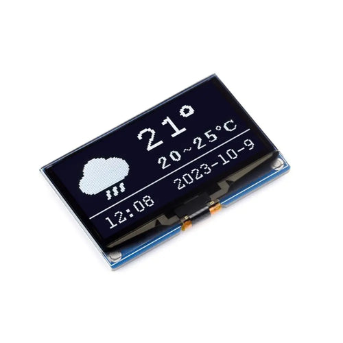 Waveshare 2.42 インチ OLED ディスプレイ モジュール、128×64 解像度、SPI / I2C 通信 (黄色)