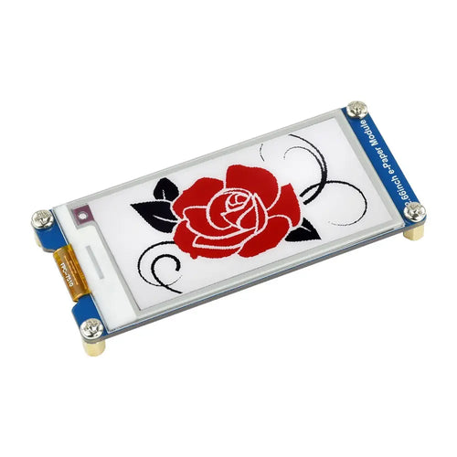 Waveshare 2.66インチ E-Paper E-Ink ディスプレイモジュール (B)、296×152、赤/黒/白、SPI