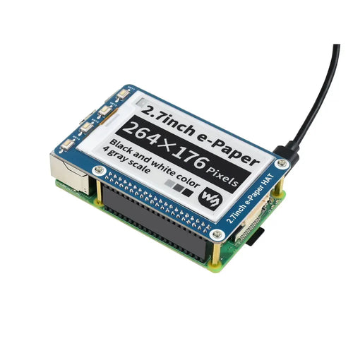 Waveshare 2.7インチ E-Ink ディスプレイ HAT 264x176 (Raspberry Pi 用)