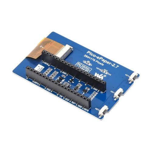Waveshare 2.7インチ E-Paper E-Ink ディスプレイ モジュール、Raspberry Pi Pico 用、264×176、ブラック/ホワイト、4 グレースケール、SPI