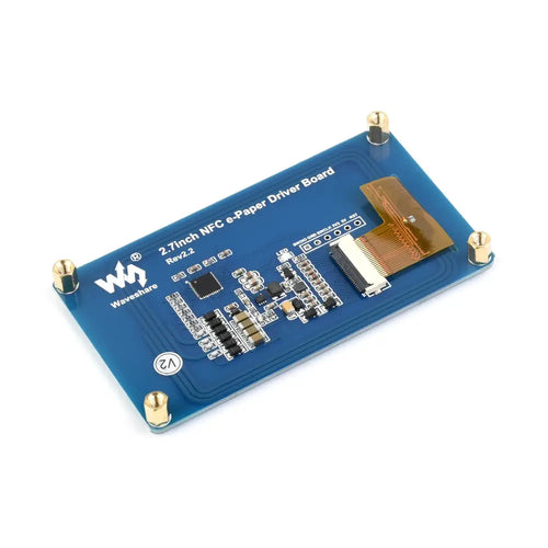 Waveshare 2.7インチ パッシブ NFC 搭載電子ペーパー モジュール、バッテリーなし