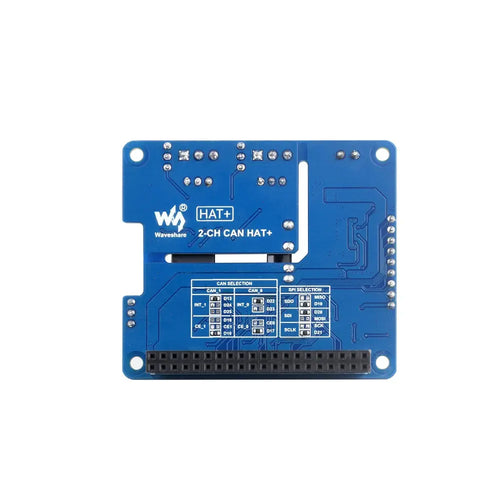 Waveshare 2 チャンネル絶縁 CAN バス拡張 HAT、Raspberry Pi 用、デュアル チップ ソリューション、スタック可能な設計