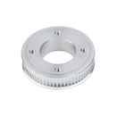 Waveshare 2GT 60 歯 アルミニウム タイミング プーリー、センター ボア径 19mm、フラット ホール 4 個付き