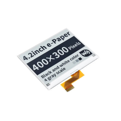 Waveshare 400x300、4.2インチ E-Ink Raw ディスプレイ
