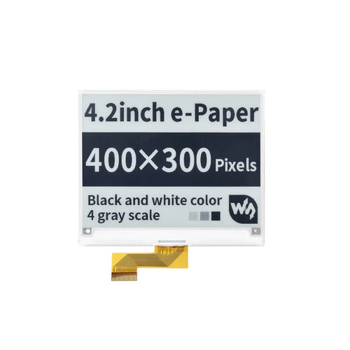 Waveshare 400x300、4.2インチ E-Ink Raw ディスプレイ