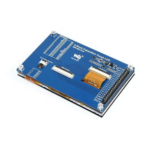 Waveshare 4.3インチ 静電容量式タッチLCD、800x480