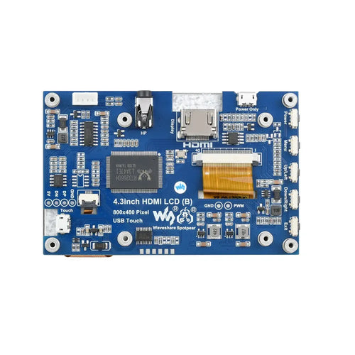 Waveshare 4.3インチ 静電容量式タッチスクリーン LCD (B)、800×480、HDMI、IPS