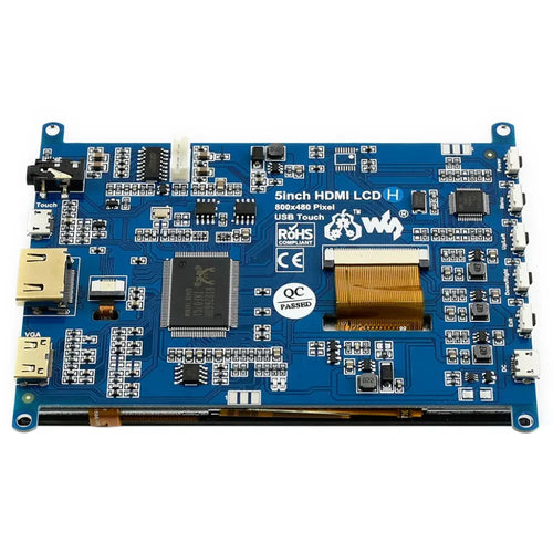 Waveshare 5インチ 静電容量式タッチスクリーン LCD (H)、800×480、HDMI、さまざまなシステムをサポート