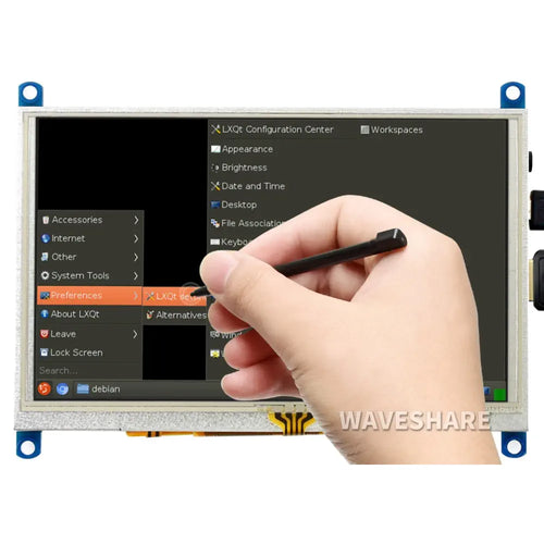 Waveshare 5インチ抵抗型タッチスクリーンLCD (G)、800×480、HDMI、さまざまなシステムをサポート