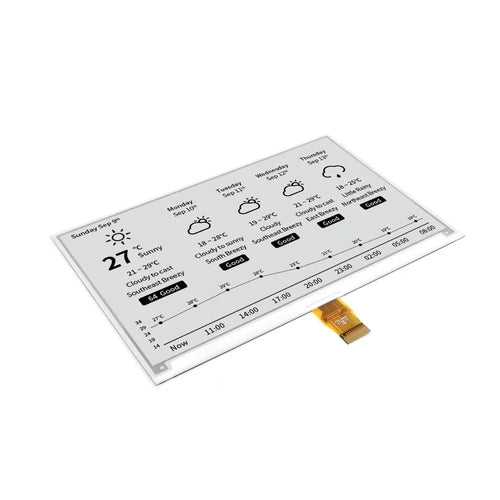 Waveshare 800×480、7.5インチ E-Ink Raw ディスプレイ