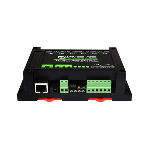 Waveshare 8 チャネル イーサネット リレー モジュール、Modbus RTU/Modbus TCP プロトコル、PoE ポート通信
