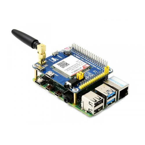 Waveshare A7600C1 LTE Cat-1 HAT、Raspberry Pi 用、低速 4G モジュール、2G GSM/GPRS (中国向け)