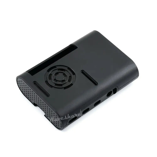 Waveshare Raspberry Pi 4用 ブラック ABSケース 冷却ファン付き