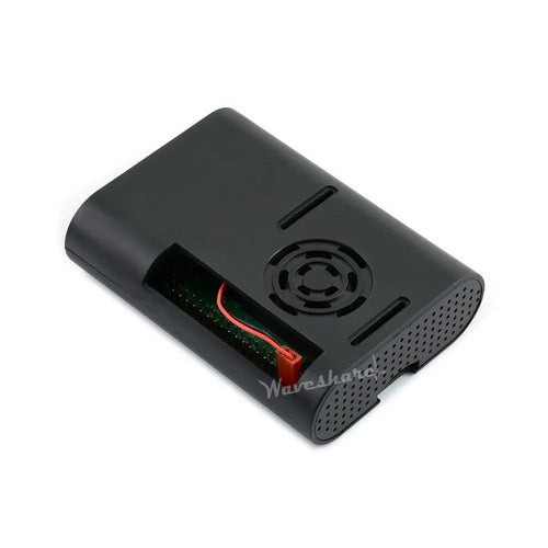 Waveshare Raspberry Pi 4用 ブラック ABSケース 冷却ファン付き