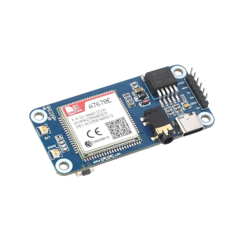 Waveshare Cat-1/GSM/GPRS/GNSS HAT for Raspberry Pi、A7670E モジュールベース、LTE Cat-1/2G サポート、GNSS