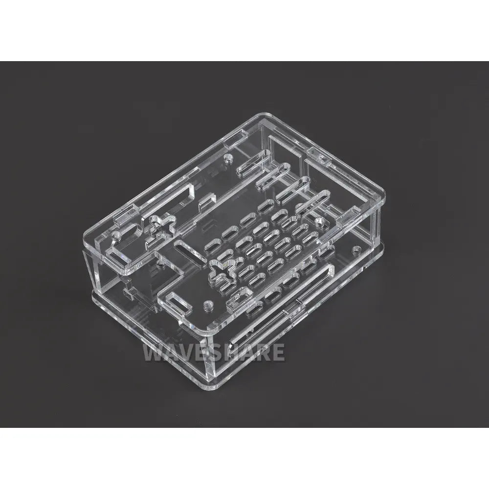 Waveshare Raspberry Pi 5用透明アクリルケース、公式アクティブクーラーの取り付けをサポート