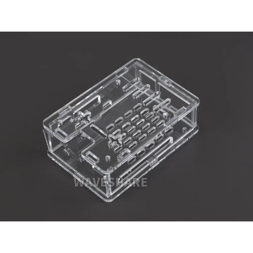 Waveshare Raspberry Pi 5用透明アクリルケース、公式アクティブクーラーの取り付けをサポート