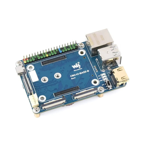 Waveshare CM4-IO-BASE-B + USB HDMI アダプター、Raspberry Pi Compute Module 4 用 (ボードのみ)