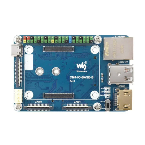 Waveshare CM4-IO-BASE-B + USB HDMI アダプター、Raspberry Pi Compute Module 4 用 (ボードのみ)
